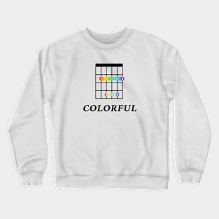 B Colorful B Guitar Chord Tab Light Theme Crewneck Sweatshirt